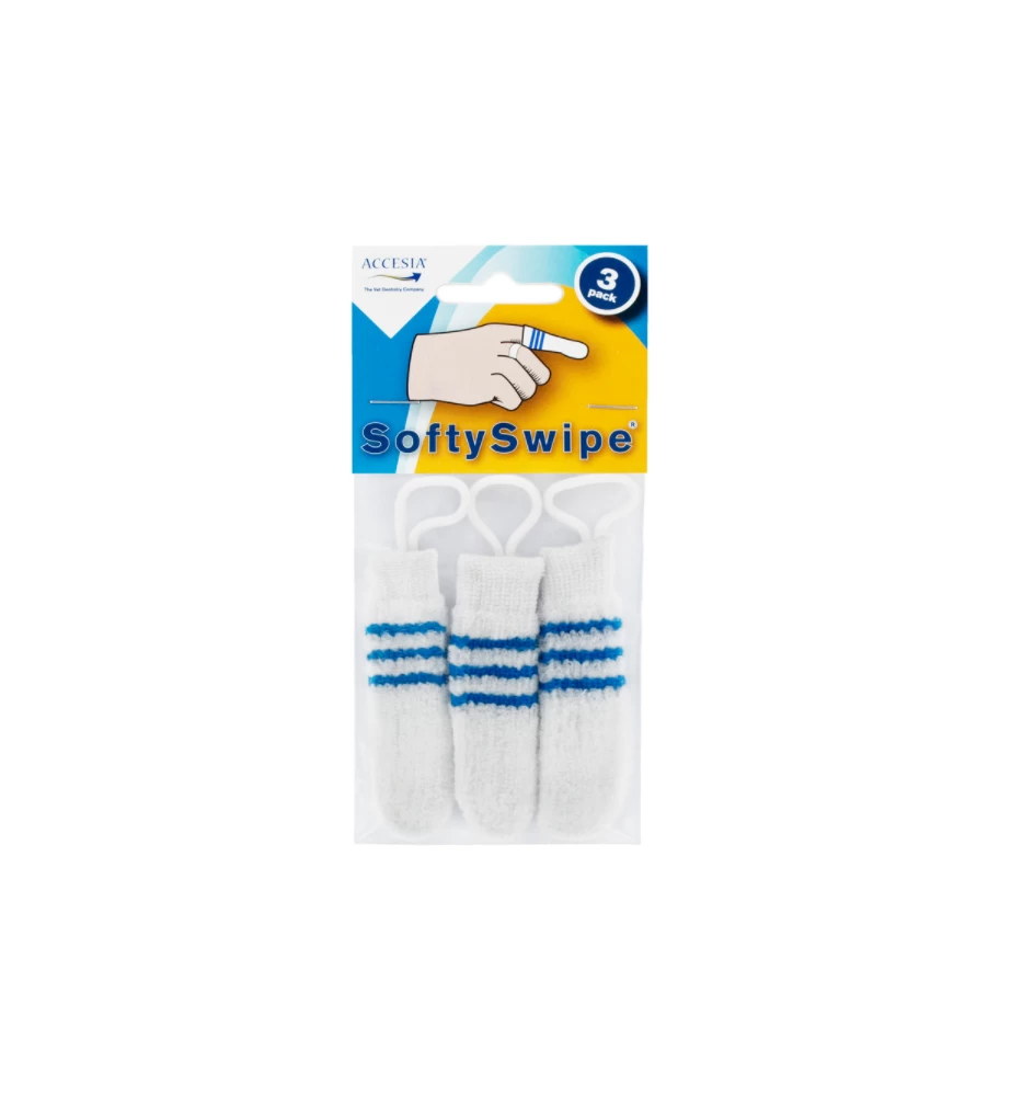 Accesia SoftySwipe Vingerborstel - 3 Stuks 1 Accesia SoftySwipe Vingerborstel - 3 Stuks