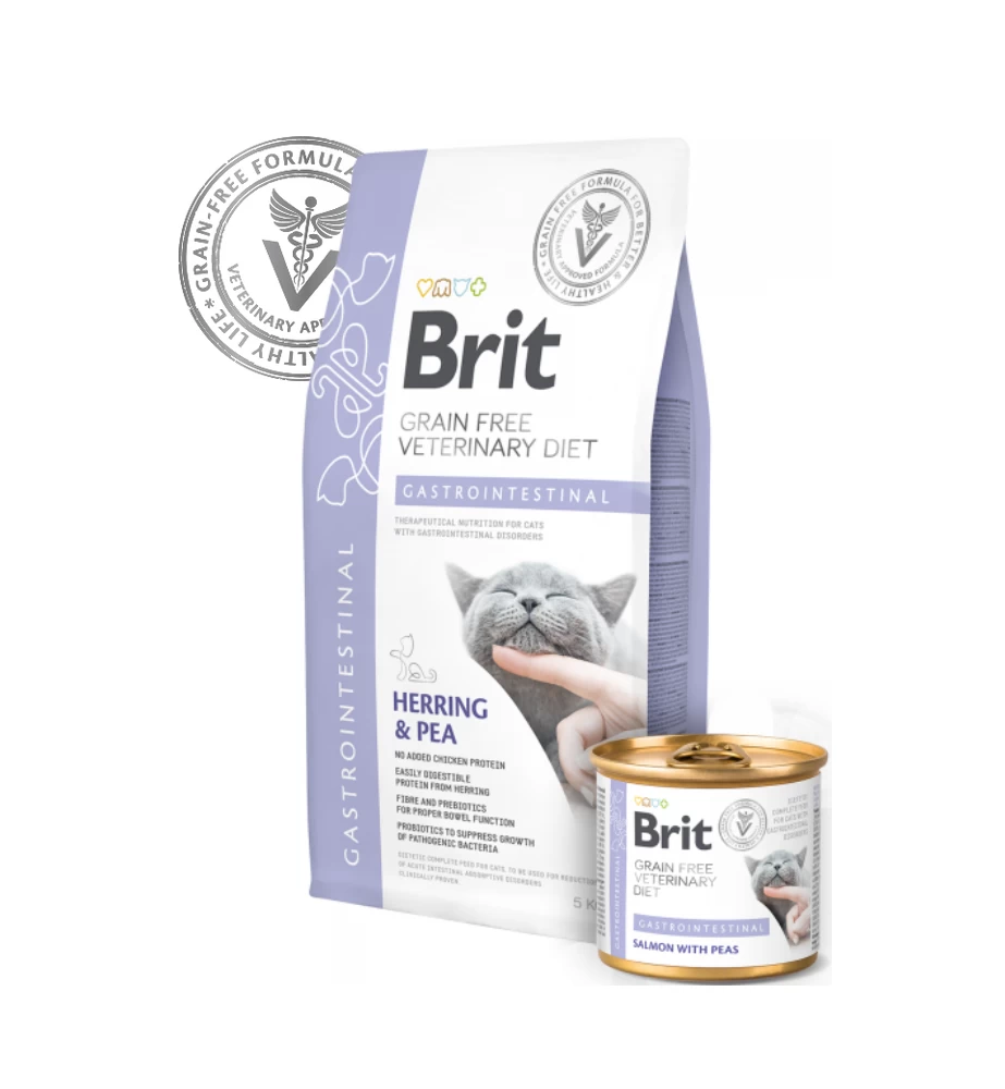 Brit Grain Free Veterinary Diet Gastrointestinal Blik - 6 X 200 Gram 2 Brit Grain Free Veterinary Diet Gastrointestinal Blik - 6 X 200 Gram - Afbeelding 2