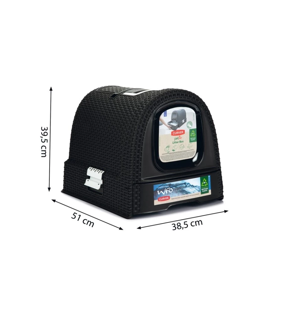 Beeztees Curver Kattenbak Antraciet 3 Beeztees Curver Kattenbak Antraciet - Afbeelding 3