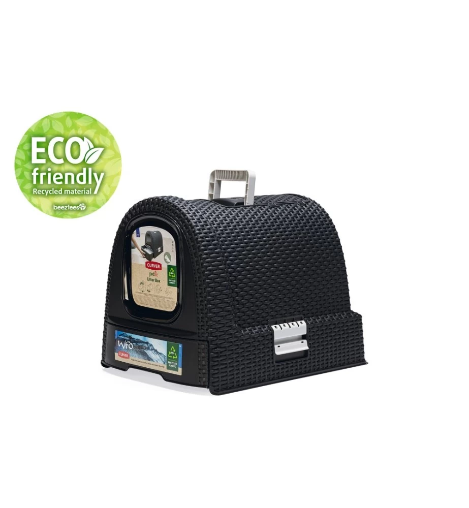 Beeztees Curver Kattenbak Antraciet 1 Beeztees Curver Kattenbak Antraciet