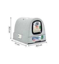 Beeztees Curver Kattenbak Grijs -Dierbenodigdheden Winkel curver kattenbak grijs 2