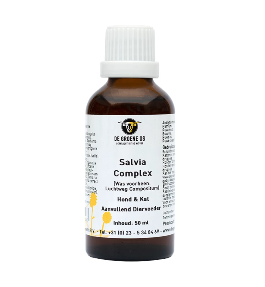De Groene Os Salvia Complex Hond & Kat - 50 Ml 1 De Groene Os Salvia Complex Hond & Kat - 50 Ml