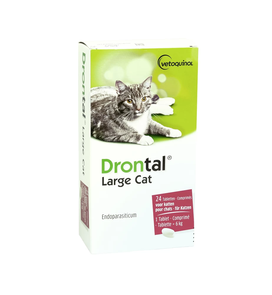 Vetoquinol Drontal Large Cat (6 Kg) - 24 Tabletten 1 Vetoquinol Drontal Large Cat (6 Kg) - 24 Tabletten