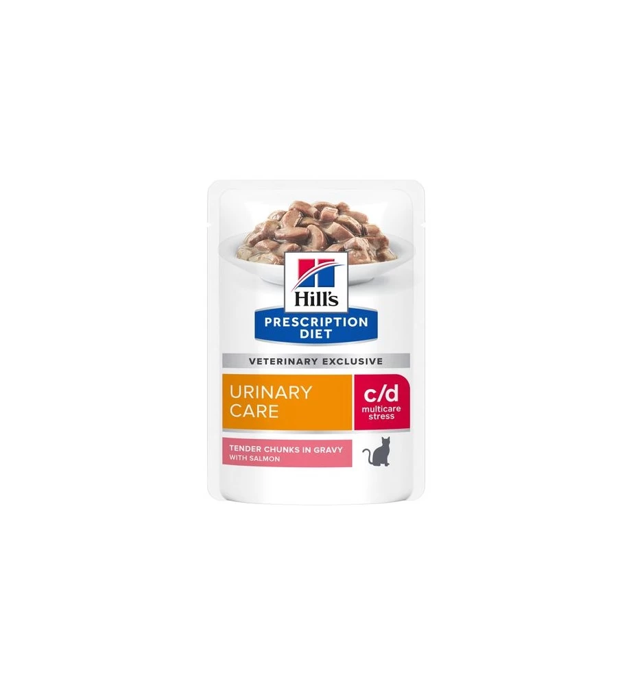 Hill's PD C/D Urinary Care Stress Maaltijdzakjes Met Zalm - 12 X 85 Gram 1 Hill's PD C/D Urinary Care Stress Maaltijdzakjes Met Zalm - 12 X 85 Gram
