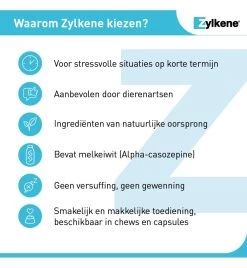 Vetoquinol Zylkène 75 Mg Capsules (- 10 Kg) -Dierbenodigdheden Winkel zylkene 75 mg capsules 7